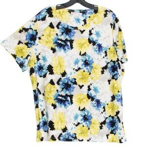 JM Collection Top Floral Cottage Prairie Coastal Grandma Retro Maximalist 2X